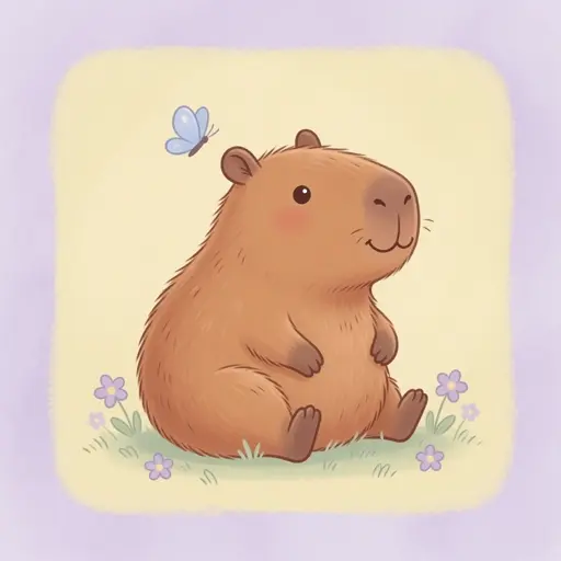 Un capibara dolce e amichevole